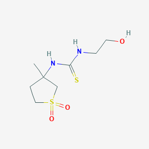 3-({[(2-Hydroxyethyl)amino]thioxomethyl}amino)-3-methylthiolane-1,1-dione