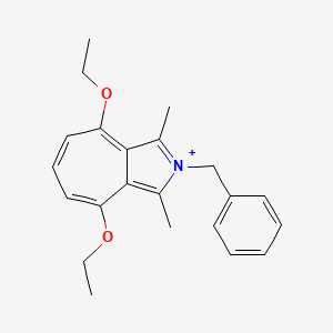 2-Benzyl-4,8-diethoxy-1,3-dimethylcyclohepta[c]pyrrol-2-ium