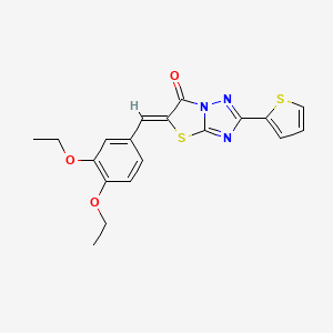 (5Z)-5-(3,4-diethoxybenzylidene)-2-(2-thienyl)[1,3]thiazolo[3,2-b][1,2,4]triazol-6(5H)-one