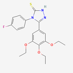 4-(4-fluorophenyl)-5-(3,4,5-triethoxyphenyl)-2,4-dihydro-3H-1,2,4-triazole-3-thione