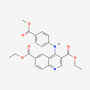 Diethyl 4-{[4-(methoxycarbonyl)phenyl]amino}quinoline-3,6-dicarboxylate