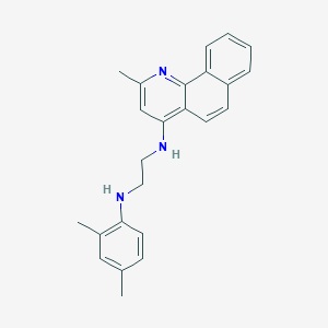 molecular formula C24H25N3 B11608646 N-(2,4-dimethylphenyl)-N'-(2-methylbenzo[h]quinolin-4-yl)ethane-1,2-diamine 