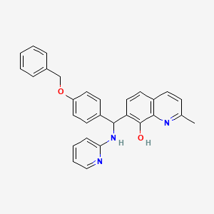 molecular formula C29H25N3O2 B11608676 7-{[4-(Benzyloxy)phenyl](pyridin-2-ylamino)methyl}-2-methylquinolin-8-ol CAS No. 6633-53-0