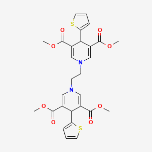 Tetramethyl 1,1'-ethane-1,2-diylbis[4-(thiophen-2-yl)-1,4-dihydropyridine-3,5-dicarboxylate]