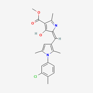 methyl (5E)-5-{[1-(3-chloro-4-methylphenyl)-2,5-dimethyl-1H-pyrrol-3-yl]methylidene}-2-methyl-4-oxo-4,5-dihydro-1H-pyrrole-3-carboxylate