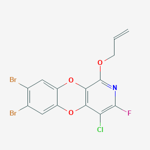 1-(Allyloxy)-7,8-dibromo-4-chloro-3-fluoro[1,4]benzodioxino[2,3-c]pyridine