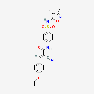 (2E)-2-cyano-N-{4-[(3,4-dimethyl-1,2-oxazol-5-yl)sulfamoyl]phenyl}-3-(4-ethoxyphenyl)prop-2-enamide