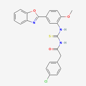 N-{[5-(1,3-benzoxazol-2-yl)-2-methoxyphenyl]carbamothioyl}-2-(4-chlorophenyl)acetamide