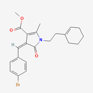 methyl (4Z)-4-(4-bromobenzylidene)-1-[2-(cyclohex-1-en-1-yl)ethyl]-2-methyl-5-oxo-4,5-dihydro-1H-pyrrole-3-carboxylate