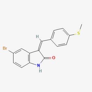 molecular formula C16H12BrNOS B11608786 (3Z)-5-bromo-3-[4-(methylsulfanyl)benzylidene]-1,3-dihydro-2H-indol-2-one 