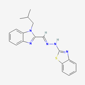 2-[(2E)-2-{[1-(2-methylpropyl)-1H-benzimidazol-2-yl]methylidene}hydrazinyl]-1,3-benzothiazole