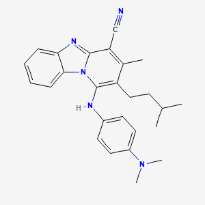 1-[4-(Dimethylamino)anilino]-2-isopentyl-3-methylpyrido[1,2-A]benzimidazole-4-carbonitrile