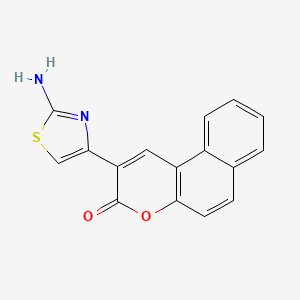 molecular formula C16H10N2O2S B11608864 2-(2-amino-1,3-thiazol-4-yl)-3H-benzo[f]chromen-3-one 