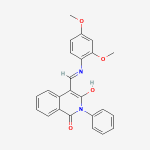 (4Z)-4-{[(2,4-dimethoxyphenyl)amino]methylidene}-2-phenylisoquinoline-1,3(2H,4H)-dione