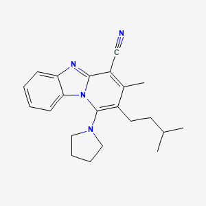 3-Methyl-2-(3-methylbutyl)-1-(pyrrolidin-1-yl)pyrido[1,2-a]benzimidazole-4-carbonitrile