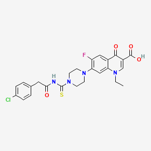 7-(4-{[(4-Chlorophenyl)acetyl]carbamothioyl}piperazin-1-yl)-1-ethyl-6-fluoro-4-oxo-1,4-dihydroquinoline-3-carboxylic acid