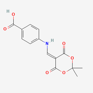 4-{[(2,2-Dimethyl-4,6-dioxo-1,3-dioxan-5-ylidene)methyl]amino}benzoic acid