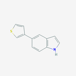 molecular formula C12H9NS B116090 5-(thiophen-3-yl)-1H-indole CAS No. 152920-53-1