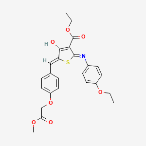 molecular formula C25H25NO7S B11609099 ethyl (5Z)-2-(4-ethoxyanilino)-5-[[4-(2-methoxy-2-oxoethoxy)phenyl]methylidene]-4-oxothiophene-3-carboxylate 