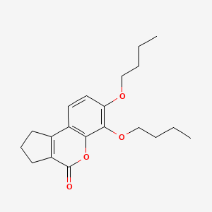 molecular formula C20H26O4 B11609109 6,7-dibutoxy-2,3-dihydrocyclopenta[c]chromen-4(1H)-one 