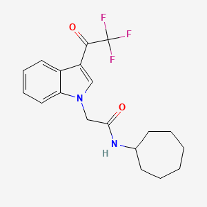 N-cycloheptyl-2-[3-(2,2,2-trifluoroacetyl)indol-1-yl]acetamide