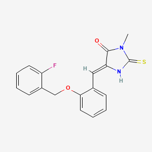 5-{2-[(2-Fluorobenzyl)oxy]benzylidene}-3-methyl-2-thioxo-4-imidazolidinone