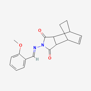 2-{[(E)-(2-methoxyphenyl)methylidene]amino}-3a,4,7,7a-tetrahydro-1H-4,7-ethanoisoindole-1,3(2H)-dione