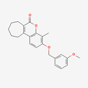 3-[(3-methoxybenzyl)oxy]-4-methyl-8,9,10,11-tetrahydrocyclohepta[c]chromen-6(7H)-one