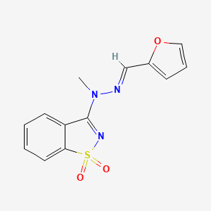 2-Furaldehyde (1,1-dioxido-1,2-benzisothiazol-3-yl)(methyl)hydrazone