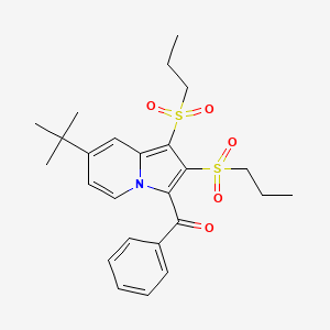 [7-Tert-butyl-1,2-bis(propylsulfonyl)indolizin-3-yl](phenyl)methanone