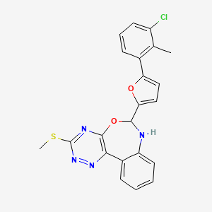 6-[5-(3-Chloro-2-methylphenyl)furan-2-yl]-3-(methylsulfanyl)-6,7-dihydro[1,2,4]triazino[5,6-d][3,1]benzoxazepine