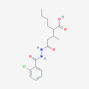 2-(4-{2-[(2-Chlorophenyl)carbonyl]hydrazinyl}-4-oxobutan-2-yl)hexanoic acid