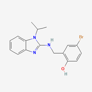 4-bromo-2-({[1-(propan-2-yl)-1H-benzimidazol-2-yl]amino}methyl)phenol