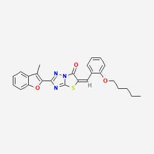 (5E)-2-(3-methyl-1-benzofuran-2-yl)-5-[2-(pentyloxy)benzylidene][1,3]thiazolo[3,2-b][1,2,4]triazol-6(5H)-one