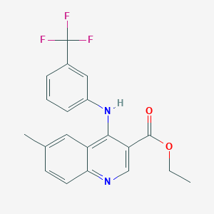 Ethyl 6-methyl-4-{[3-(trifluoromethyl)phenyl]amino}quinoline-3-carboxylate