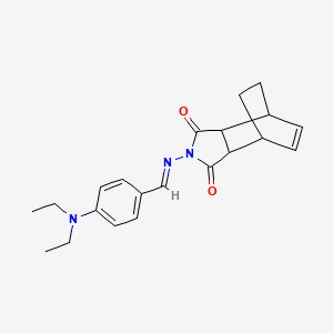 2-({(E)-[4-(diethylamino)phenyl]methylidene}amino)-3a,4,7,7a-tetrahydro-1H-4,7-ethanoisoindole-1,3(2H)-dione