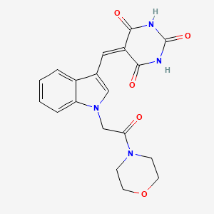 5-({1-[2-(morpholin-4-yl)-2-oxoethyl]-1H-indol-3-yl}methylidene)pyrimidine-2,4,6(1H,3H,5H)-trione