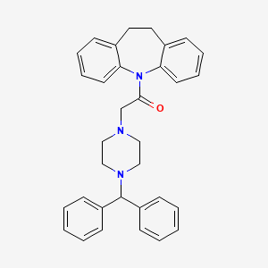 1-(10,11-dihydro-5H-dibenzo[b,f]azepin-5-yl)-2-[4-(diphenylmethyl)piperazin-1-yl]ethanone