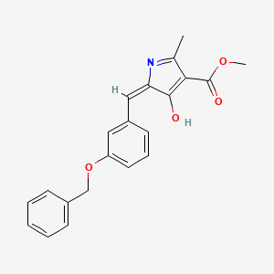 1H-Pyrrole-3-carboxylic acid, 5-(3-benzyloxybenzylidene)-2-methyl-4-oxo-4,5-dihydro-, methyl ester