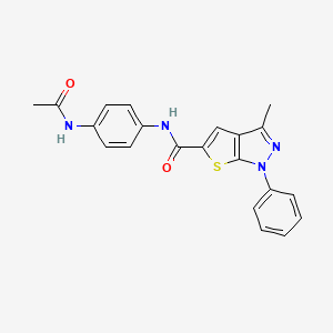 N-(4-acetamidophenyl)-3-methyl-1-phenyl-1H-thieno[2,3-c]pyrazole-5-carboxamide