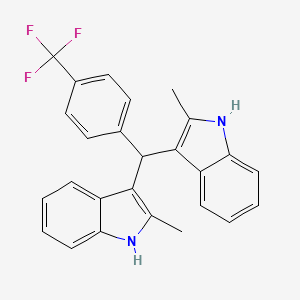 2-Methyl-3-[(2-methyl-1H-indol-3-YL)[4-(trifluoromethyl)phenyl]methyl]-1H-indole