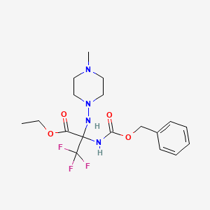 ethyl N-[(benzyloxy)carbonyl]-3,3,3-trifluoro-2-[(4-methylpiperazin-1-yl)amino]alaninate