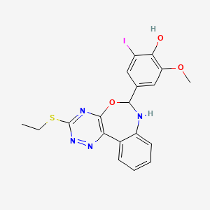 4-[3-(Ethylsulfanyl)-6,7-dihydro[1,2,4]triazino[5,6-d][3,1]benzoxazepin-6-yl]-2-iodo-6-methoxyphenol