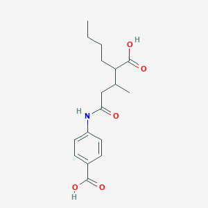 4-[(4-Carboxy-3-methyloctanoyl)amino]benzoic acid