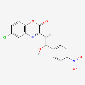 (3E)-6-chloro-3-[2-(4-nitrophenyl)-2-oxoethylidene]-3,4-dihydro-2H-1,4-benzoxazin-2-one