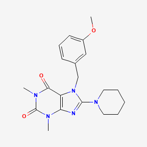 7-(3-methoxybenzyl)-1,3-dimethyl-8-(piperidin-1-yl)-3,7-dihydro-1H-purine-2,6-dione