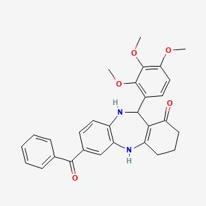 7-(phenylcarbonyl)-11-(2,3,4-trimethoxyphenyl)-2,3,4,5,10,11-hexahydro-1H-dibenzo[b,e][1,4]diazepin-1-one