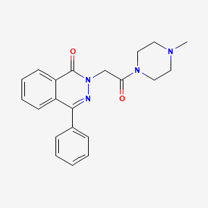 molecular formula C21H22N4O2 B11609521 2-[2-(4-methylpiperazin-1-yl)-2-oxoethyl]-4-phenylphthalazin-1(2H)-one 