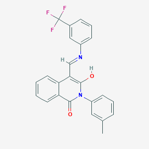 (E)-2-(m-tolyl)-4-(((3-(trifluoromethyl)phenyl)amino)methylene)isoquinoline-1,3(2H,4H)-dione