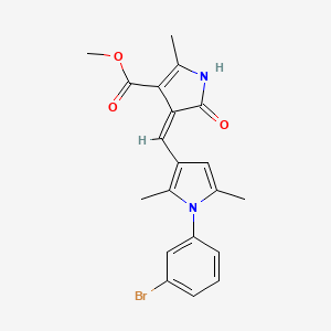 methyl (4Z)-4-{[1-(3-bromophenyl)-2,5-dimethyl-1H-pyrrol-3-yl]methylidene}-2-methyl-5-oxo-4,5-dihydro-1H-pyrrole-3-carboxylate